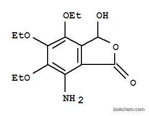 Molecular Structure of 103658-46-4 (7-amino-4,5,6-triethoxy-3-hydroxyphthalide)