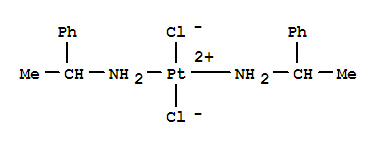Molecular Structure of 103665-79-8 (Platinum, dichlorobis(a-methylbenzenemethanamine)-,[SP-4-2-(R),(R)]-)