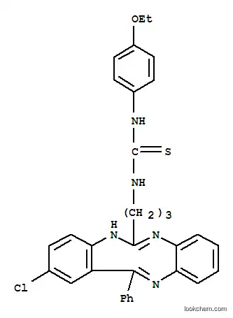 Molecular Structure of 103687-05-4 (Thiourea,N-[3-(2-chloro-13-phenyl-7H-dibenzo[d,h][1,3,6]triazonin-6-yl)propyl]-N'-(4-ethoxyphenyl)-)
