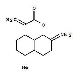 Molecular Structure of 103739-95-3 (Naphtho[1,8-bc]pyran-2(3H)-one,decahydro-6-methyl-3,9-bis(methylene)-, (3aR,6R,6aS,9aS,9bS)-)