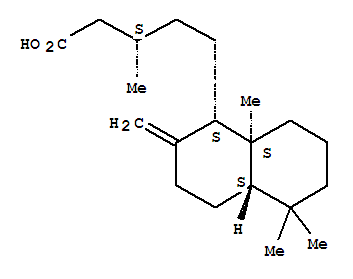 Molecular Structure of 10395-32-1 (1-Naphthalenepentanoicacid, decahydro-b,5,5,8a-tetramethyl-2-methylene-,(bS,1S,4aS,8aS)-)