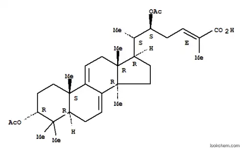 Molecular Structure of 103963-39-9 ((22S,24E)-3α,22-Bis(acetyloxy)-5α-lanosta-7,9(11),24-trien-26-oic acid)