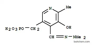 Molecular Structure of 10402-86-5 ({(4E)-4-[(2,2-dimethylhydrazino)methylidene]-6-methyl-5-oxo-4,5-dihydropyridin-3-yl}methyl dihydrogen phosphate)