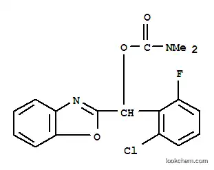 Molecular Structure of 104029-82-5 (1,3-benzoxazol-2-yl(2-chloro-6-fluorophenyl)methyl dimethylcarbamate)