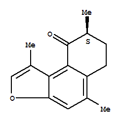 Molecular Structure of 104068-56-6 (Naphtho[2,1-b]furan-9(6H)-one,7,8-dihydro-1,5,8-trimethyl-, (8S)-)