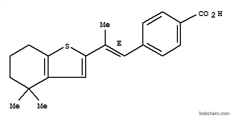 Molecular Structure of 104163-59-9 (4-[(1E)-2-(4,4-dimethyl-4,5,6,7-tetrahydro-1-benzothiophen-2-yl)prop-1-en-1-yl]benzoic acid)