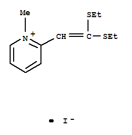 Molecular Structure of 104664-40-6 (Pyridinium,2-[2,2-bis(ethylthio)ethenyl]-1-methyl-, iodide (1:1))