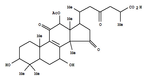 104700-95-0,12β-Acetyloxy-3β,7β-dihydroxy-11,15,23-trioxo-5α-lanost-8-en-26-oic acid,(+)-Ganodericacid K; Ganoderic acid K