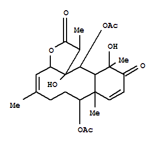 104715-93-7,Benzo[4,5]cyclodeca[1,2-b]furan-2,11(1H,3aH)-dione,8,13-bis(acetyloxy)-6,7,8,8a,12,12a,13,13a-octahydro-12,13a-dihydroxy-1,5,8a,12-tetramethyl-,(1R,3aS,4Z,8S,8aS,12S,12aS,13R,13aS)- (9CI),Benzo[4,5]cyclodeca[1,2-b]furan-2,11(1H,3aH)-dione,8,13-bis(acetyloxy)-6,7,8,8a,12,12a,13,13a-octahydro-12,13a-dihydroxy-1,5,8a,12-tetramethyl-,[1R-(1R*,3aS*,4Z,8S*,8aS*,12S*,12aS*,13R*,13aS*)]-; Minabein 8; Renillafoulin A