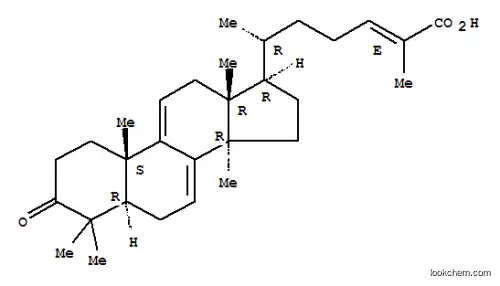 Molecular Structure of 104759-35-5 ((24E)-3-Oxo-5α-lanosta-7,9(11),24-trien-26-oic acid)