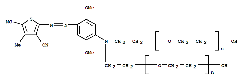 5-[(E)-(4-{bis[2-(2-hydroxyethoxy)ethyl]amino}-2,5-dimethoxyphenyl)diazenyl]-3-methylthiophene-2,4-dicarbonitrile