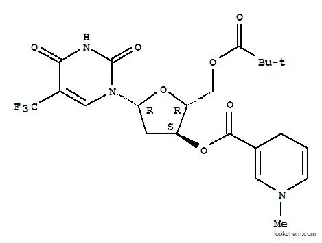 Molecular Structure of 104987-44-2 (3'-(N-methyl-1,4-nicotinoyl)-5'-pivaloyltrifluorothymidine)