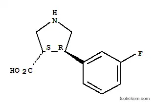 Molecular Structure of 1049975-95-2 ((3S,4R)-4-(3-FLUOROPHENYL)PYRROLIDINE-3-CARBOXYLIC ACID)