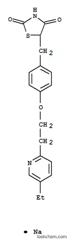 Molecular Structure of 105390-47-4 (5-[4-[2-(5-Ethyl-2-pyridyl)ethoxy]benzyl]-2,4-thiazolidinedione)