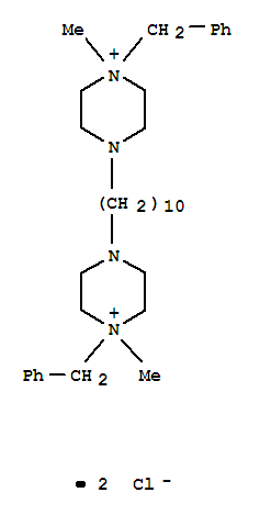 Molecular Structure of 105668-15-3 (4,4'-Decamethylenebis[1-benzyl-1-methylpiperaziniumchloride] (6CI,7CI))