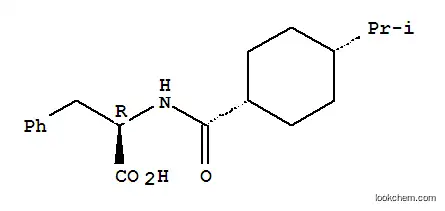 Molecular Structure of 105816-06-6 (D-Phenylalanine, N-[[4-(1-methylethyl)cyclohexyl]carbonyl]-, cis-)