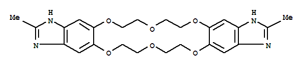 Molecular Structure of 106000-48-0 (1H,13H-[1,4,7,10,13,16]Hexaoxacyclooctadecino[2,3-f:11,12-f']bisbenzimidazole,6,7,9,10,18,19,21,22-octahydro-2,14-dimethyl- (9CI))