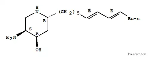 Molecular Structure of 106293-83-8 ((2R)-5β-Amino-2α-[(3E,5E)-3,5-tridecadienyl]piperidin-4β-ol)