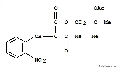 Molecular Structure of 106685-67-0 (2-(2-Nitrobenzylidene)-3-oxobutanoic Acid, 2-Acetoxy-2-methylpropyl Ester)