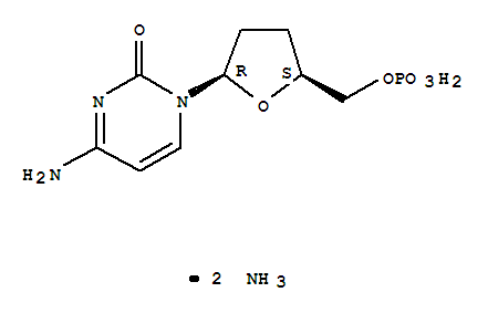 Molecular Structure of 107133-41-5 (5'-Cytidylic acid,2',3'-dideoxy-, diammonium salt (9CI))