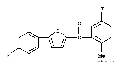 Molecular Structure of 1071929-08-2 ((5-(4-Fluorophenyl)thiophen-2-yl)(5-iodo-2-Methylphenyl)Methanone)