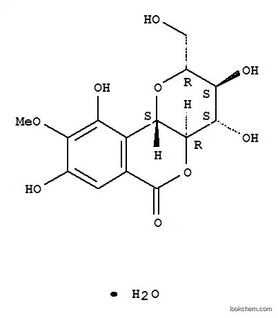 Molecular Structure of 108032-11-7 (BERGENIN MONOHYDRATE, 98)