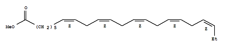 Molecular Structure of 108698-02-8 (7,10,13,16,19-Docosapentaenoicacid, methyl ester, (7Z,10Z,13Z,16Z,19Z)-)
