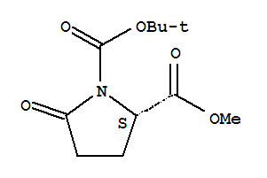 Molecular Structure of 108963-96-8 (1,2-Pyrrolidinedicarboxylicacid, 5-oxo-, 1-(1,1-dimethylethyl) 2-methyl ester, (2S)-)