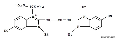 Molecular Structure of 109025-88-9 (1,1'-DIETHYL-3-ETHYL-3'(SULFOBUTYL)-5,5'-DICYANO-BENZIMIDOTRIMETHINECYANINE-BETAINE)