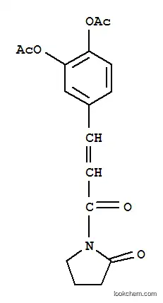 Molecular Structure of 110882-08-1 (N-(3,4-diacetoxycinnamoyl)-2-pyrrolidone)