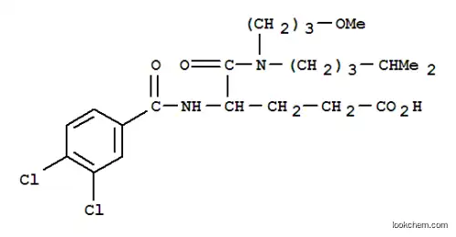 Molecular Structure of 111106-24-2 (4-[(3,4-dichlorobenzoyl)amino]-4-(3-methoxypropyl-(4-methylpentyl)carb amoyl)butanoic acid)