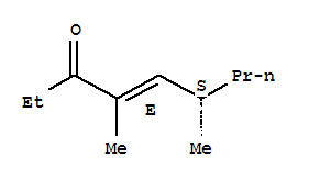 Molecular Structure of 111187-61-2 (4-Nonen-3-one,4,6-dimethyl-, (4E,6S)-)
