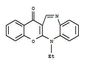 [1]Benzopyrano[2,3-b][1,5]benzodiazepin-13(6H)-one,6-ethyl-