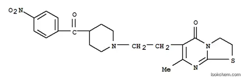 Molecular Structure of 113981-16-1 (5H-THIAZOLO[3,2-A]PYRIMIDIN-5-ONE, 6-[2-[4-(4-NITROBENZOYL)-1-PIPERIDINYL]ETHYL]-2,3-DIHYDRO-7-METHYL-)