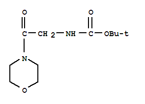 Molecular Structure of 114703-81-0 (Carbamic acid,[2-(4-morpholinyl)-2-oxoethyl]-, 1,1-dimethylethyl ester (9CI))