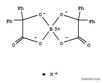 Molecular Structure of 114803-11-1 (Potassium bis[α-(hydroxy-kO)-α-phenylbenzeneacetato(2-)-kO]borate(1-))