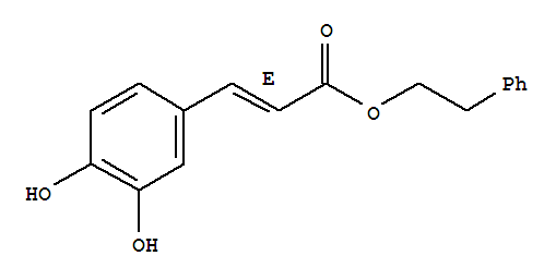 Molecular Structure of 115610-29-2 (2-Propenoic acid,3-(3,4-dihydroxyphenyl)-, 2-phenylethyl ester, (2E)-)