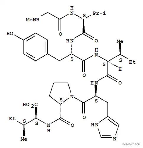 Molecular Structure of 116331-58-9 (SAR-VAL-TYR-ILE-HIS-PRO-ILE ACETATE SALT)