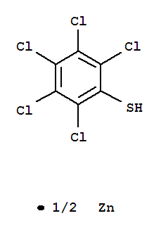 Molecular Structure of 117-97-5 (Benzenethiol,2,3,4,5,6-pentachloro-, zinc salt (2:1))