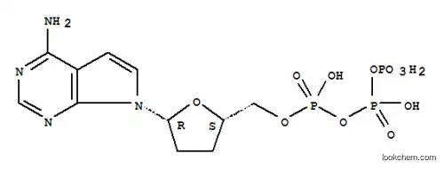 Molecular Structure of 117560-92-6 (triphosphoric acid, mono[[(2S,5R)-5-(4-amino-7H-pyrrolo[2,3-d]pyrimidin-7-yl)tetrahydro-2-furanyl]methyl] ester)