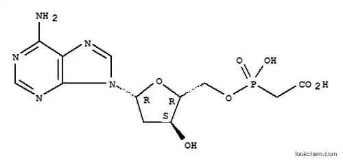 Molecular Structure of 117627-23-3 (Adenosine, 2'-deoxy-,5'-[hydrogen (carboxymethyl)phosphonate] (9CI))