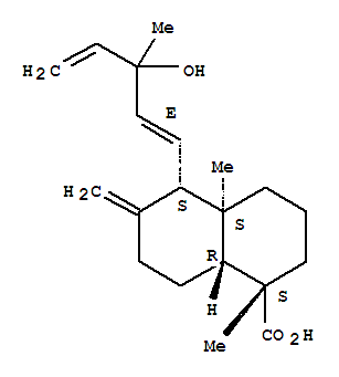 Molecular Structure of 118583-99-6 (1-Naphthalenecarboxylicacid,decahydro-5-[(1E)-3-hydroxy-3-methyl-1,4-pentadien-1-yl]-1,4a-dimethyl-6-methylene-,(1S,4aS,5S,8aR)-)