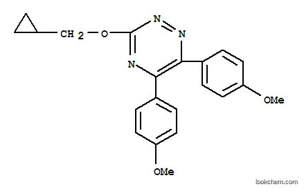 Molecular Structure of 119257-46-4 (1,2,4-Triazine,3-(cyclopropylmethoxy)-5,6-bis(4-methoxyphenyl)-)