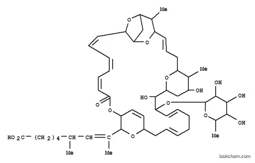 Molecular Structure of 119324-32-2 (Sorangicin A,21-O-(6-deoxy-b-D-glucopyranosyl)-,(39E,41E)- (9CI))