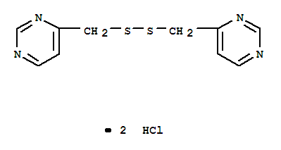 Molecular Structure of 119396-03-1 (Pyrimidine,4,4'-[dithiobis(methylene)]bis-, dihydrochloride (9CI))