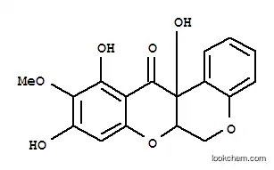 Molecular Structure of 119459-73-3 ([1]Benzopyrano[3,4-b][1]benzopyran-12(6H)-one,6a,12a-dihydro-9,11,12a-trihydroxy-10-methoxy-, (6aR,12aS)-rel-(-)- (9CI))