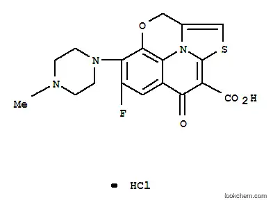 9,1-Epoxymethano-7-fluoro-8-(4-methyl-1-piperazinyl)-5-oxo-5H-thiazolo[3,2-a]quinoline-4-carboxylic acid hydrochloride