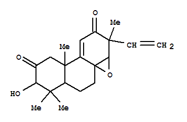 Molecular Structure of 119626-47-0 (2H-Phenanthro[1,10a-b]oxirene-2,9(5H)-dione,3-ethenyl-3,3a,6,6a,7,8,10,10a-octahydro-8-hydroxy-3,7,7,10a-tetramethyl-,(3R,3aS,4aR,6aS,8S,10aR)- (9CI))