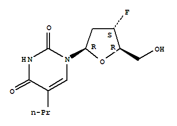 2',3'-dideoxy-3'-fluoro-5-propyluridine