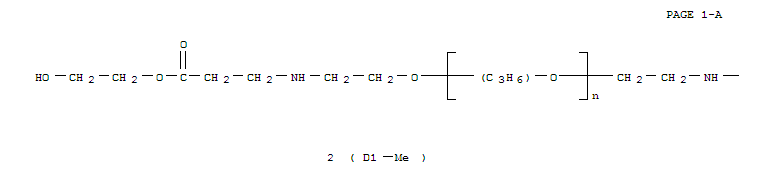 Molecular Structure of 119775-58-5 (Poly[oxy(methyl-1,2-ethanediyl)],a-[2-[[3-(2-hydroxyethoxy)-3-oxopropyl]amino]methylethyl]-w-[2-[[3-(2-hydroxyethoxy)-3-oxopropyl]amino]methylethoxy]-(9CI))